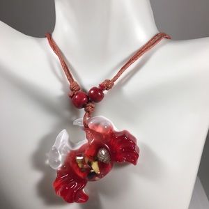 Acrylic Crab 🦀 Necklace. Unique fun summer